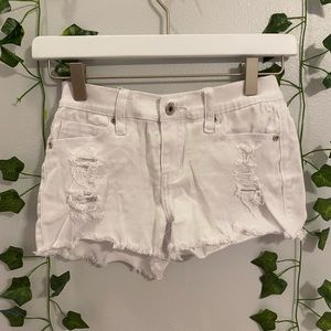 White jeans shorts